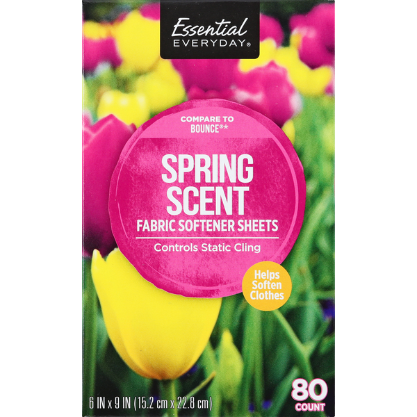 Laundry Essential Everyday Fabric Softener Sheets, Spring Scent hero