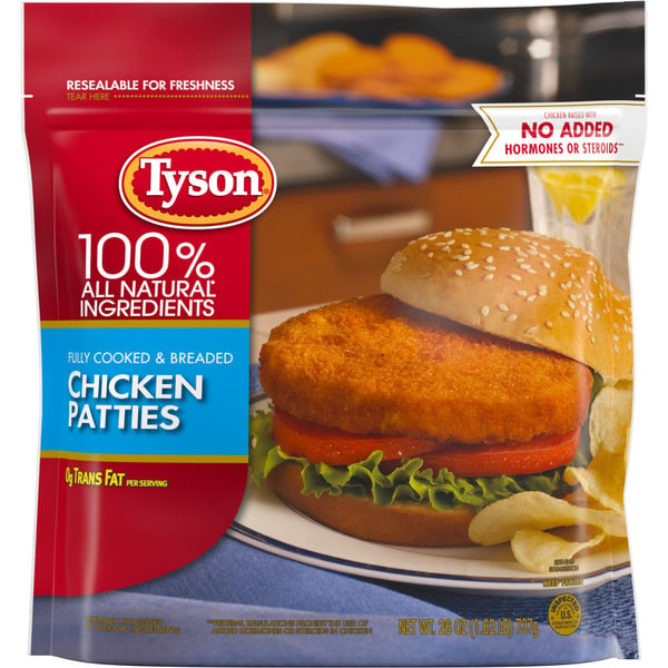 Frozen Meat & Seafood Tyson Fully Cooked Chicken Patties, Frozen hero