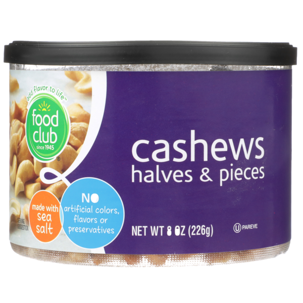 Nuts, Seeds & Dried Fruit Food Club Halves & Pieces Cashews hero