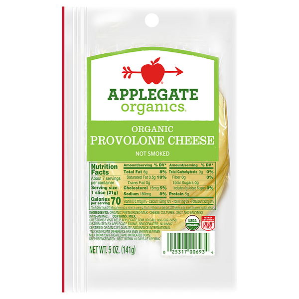 Cheese Applegate Organics Organic Provolone Cheese hero