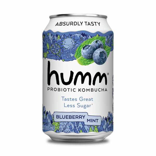 Energy & Sports Drinks Humm Kombucha Blueberry Mint, Probiotic Kombucha hero