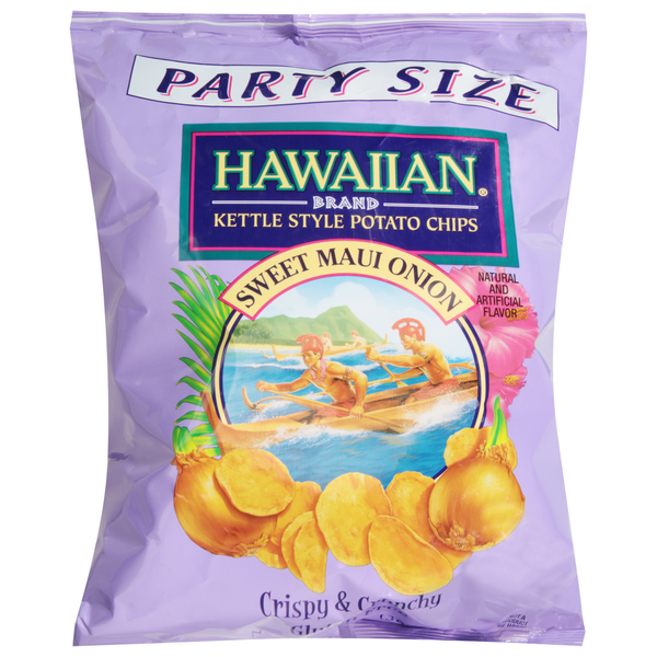 Chips & Pretzels Hawaiian Kettle Style Potato Chips Potato Chips, Kettle Style, Crispy & Crunchy, Sweet Maui Onion hero