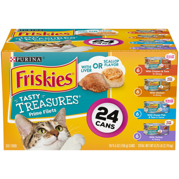 Cat Food & Care Purina Friskies Friskies Tasty Treasures Variety Pack Cat Food, 4 Varieties hero