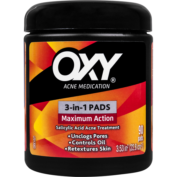 Beauty OXY Acne Medication, Maximum Action, 3-in-1 Pads hero