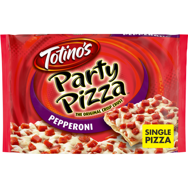 Frozen Pizza Totino's Party Pizza Pepperoni Thin Crust Frozen Pizza hero