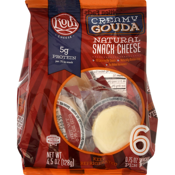 Specialty Cheeses Roth Creamy Gouda Natural Snack Cheese hero