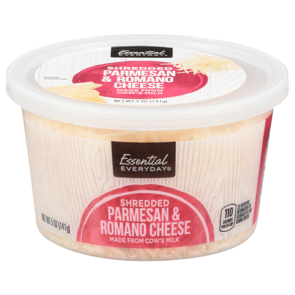 Specialty Cheeses Essential Everyday Shredded Cheese, Parmesan & Romano hero