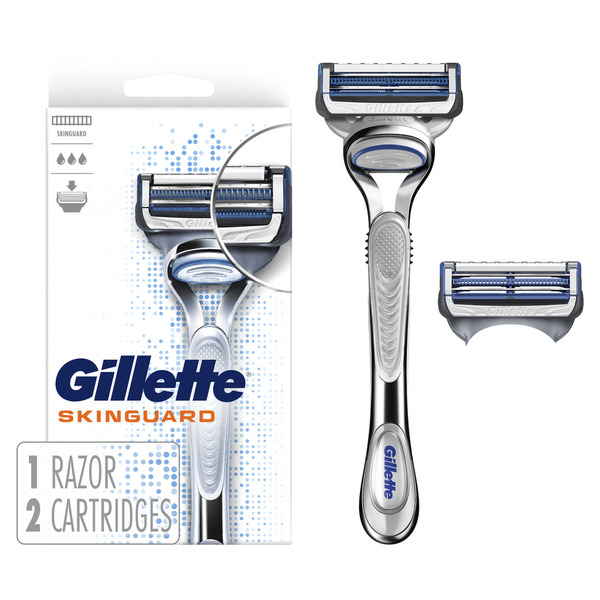 Shave Needs Gillette SkinGuard Men's Razor Handle + Blade Refills hero