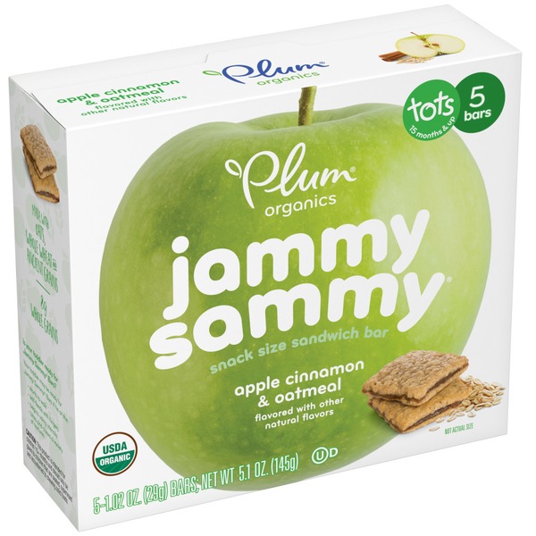 Energy & Granola Bars Plum Organics® Jammy Sammy® Apple Cinnamon & Oatmeal Bar hero