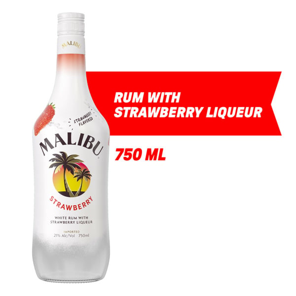 Spirits Malibu White Rum with Strawberry Liqueur hero