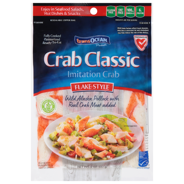 Fresh Crab & Shellfish Trans-Ocean Imitation Crab, Flake Style hero