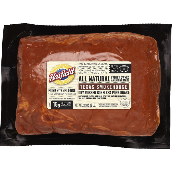 Packaged Meat Hatfield Pork Roast, Texas Smokehouse, Boneless hero