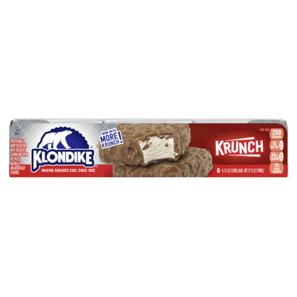 Ice Cream, Novelties & Ice Klondike Frozen Dairy Dessert Bars Krunch hero