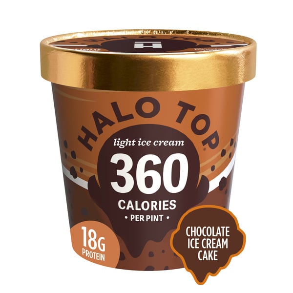 Halo Top Chocolate Ice Cream Cake Light Ice Cream Pint hero