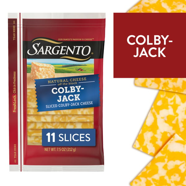 Packaged Cheese Sargento Sliced Colby-Jack Natural Cheese hero