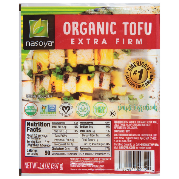 Tofu & Meat Alternatives Nasoya Foods Tofu, Organic, Extra Firm hero