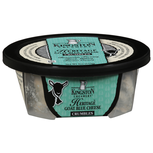 Specialty Cheeses Kingston Creamery Cheese Crumbles, Blue, Goat hero