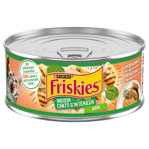 Cat Food & Care Purina Friskies Indoor Paté Chicken Dinner with Garden Greens hero