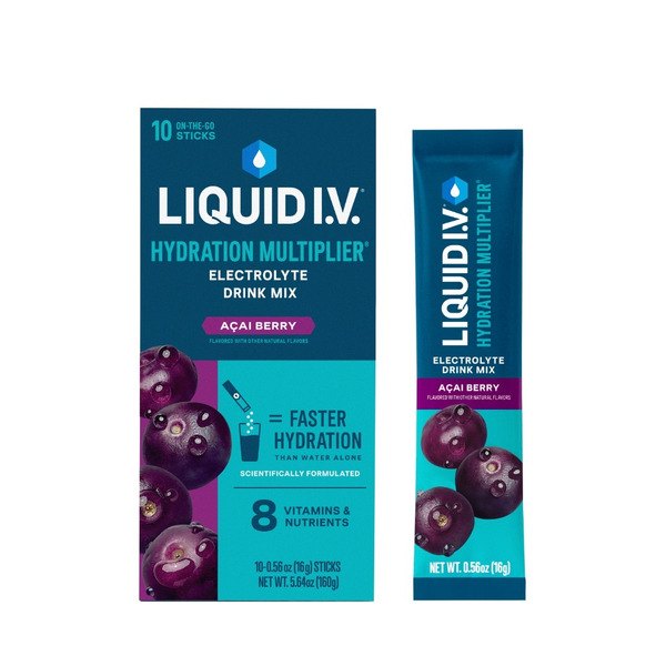 Vitamins & Supplements Liquid I.V. Hydration Multiplier Electrolyte Drink Mix, Acai Berry hero