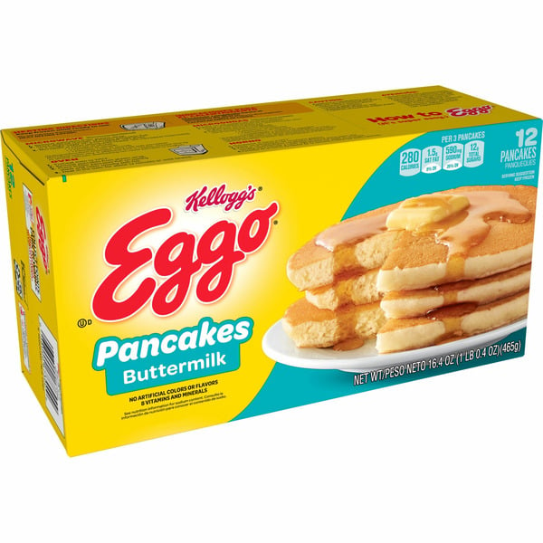 Frozen Breakfast Kellogg’s Eggo Frozen Pancakes, Frozen Breakfast, Buttermilk hero