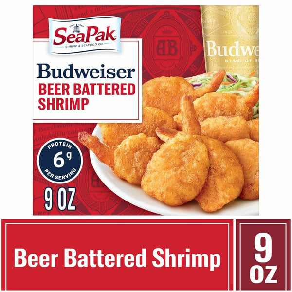 Frozen Meat & Seafood SeaPak Beer Battered Shrimp with Tangy Citrus Sauce hero