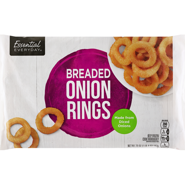 Frozen Appetizers & Sides Essential Everyday Onion Rings, Breaded hero