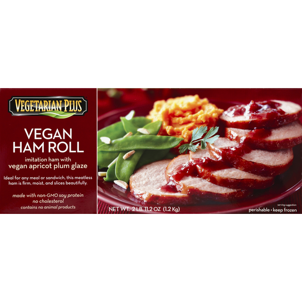 Frozen Vegan & Vegetarian Vegetarian Plus Ham Roll, Vegan hero