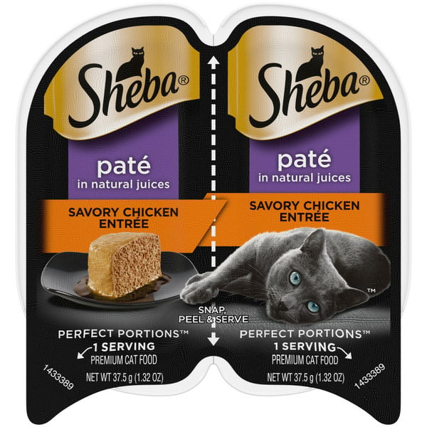 Cat Food & Care SHEBA PERFECT PORTIONS Wet Cat Food Pate, Savory Chicken Entree hero