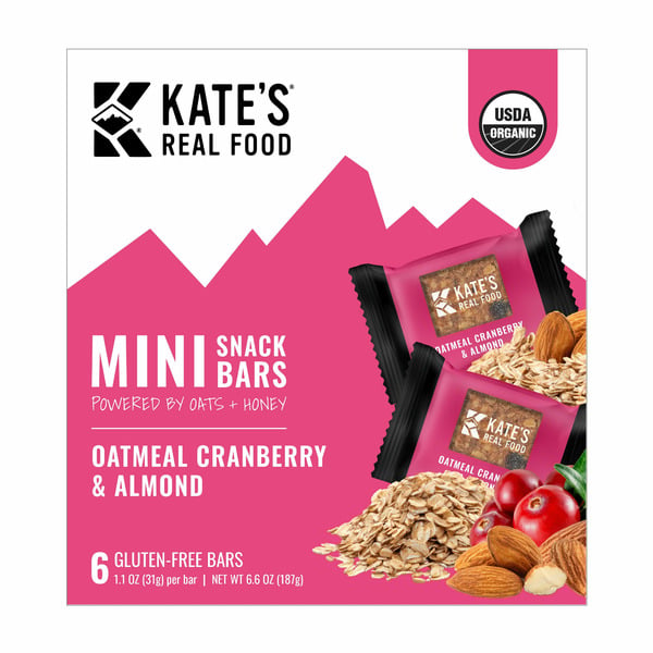 Kate's Real Food Mini Snack Pack, Oatmeal Cranberry & Almond hero