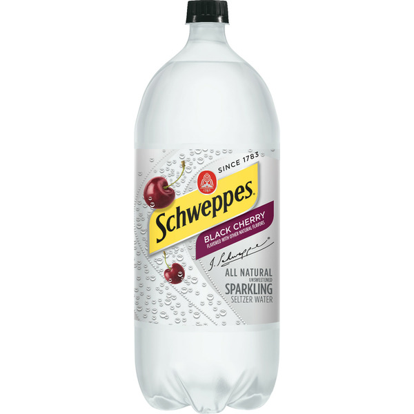 Water, Seltzer & Sparkling Water Schweppes Black Cherry Sparkling Seltzer Water hero