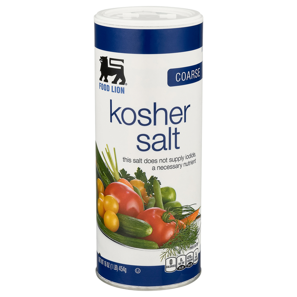 Spices & Seasonings Food Lion Kosher Salt, Coarse hero