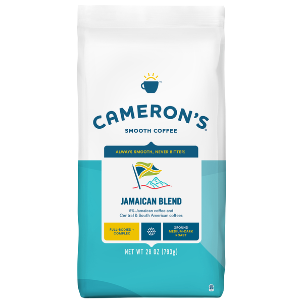 Coffee Cameron's Coffee, Smooth, Ground, Medium-Dark Roast, Jamaican Blend hero