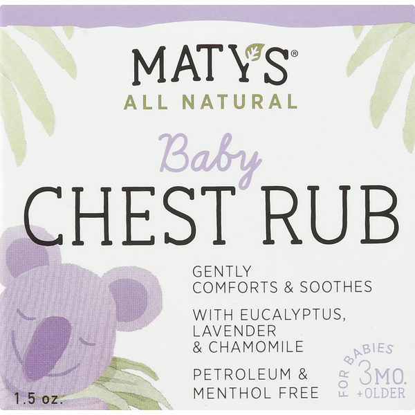 Baby First Aid & Vitamins Maty's Chest Rub, Baby hero