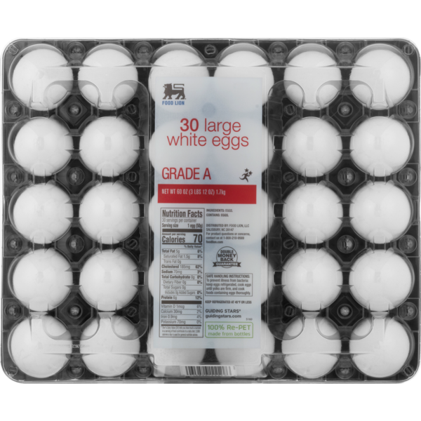 Food Lion White Eggs, Grade A, Large Same-Day Delivery or Pickup | Food ...