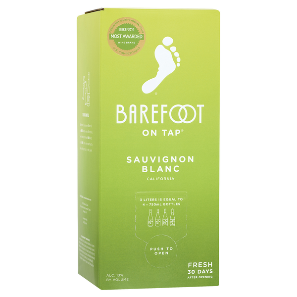 Boxed & Packaged Wine Barefoot On Tap Sauvignon Blanc White Wine Box Wine hero