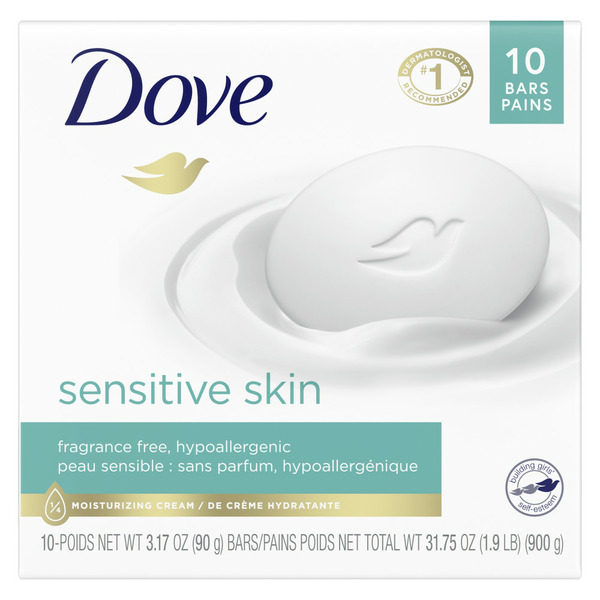 Body Lotions & Soaps Dove Beauty Bar More Moisturizing Than Bar Soap Sensitive Skin hero