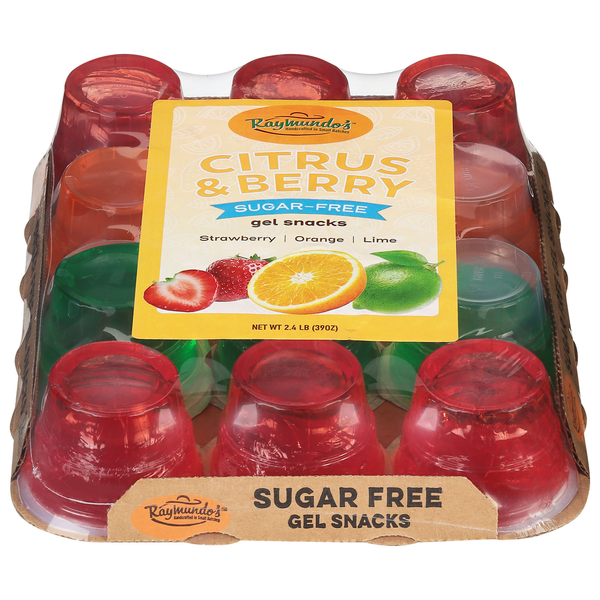 Doughs, Gelatins & Bake Mixes Raymundo's Gel Snacks, Sugar-Free, Citrus & Berry hero