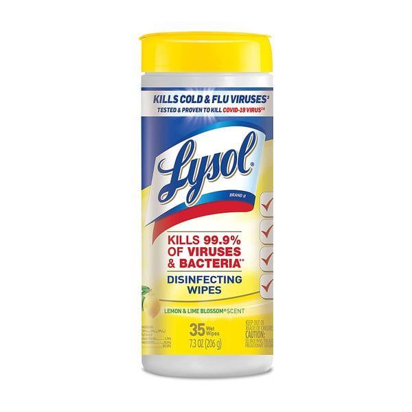 Cleaning Supplies Lysol Multi-Surface Antibacterial Cleaning Wipes, Lemon and Lime Blossom hero