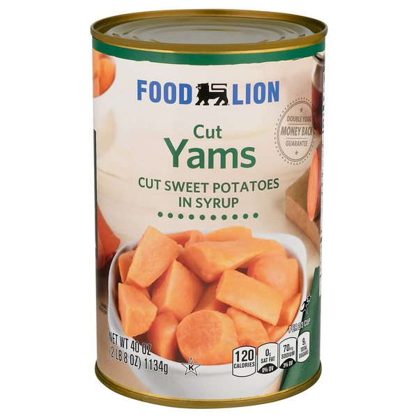 Canned & Jarred Vegetables Food Lion Cut Yams, hero