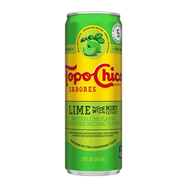 Water, Seltzer & Sparkling Water Topo Chico Sabores Lime With Mint Extract Can hero