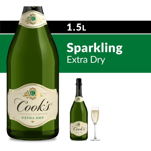 Specialty Wines & Champagnes Cook's California Champagne Extra Dry White Sparkling Wine Bottle hero