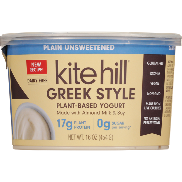 Yogurt Kite Hill Yogurt, Plant-Based, Greek Style, Plain Unsweetened hero