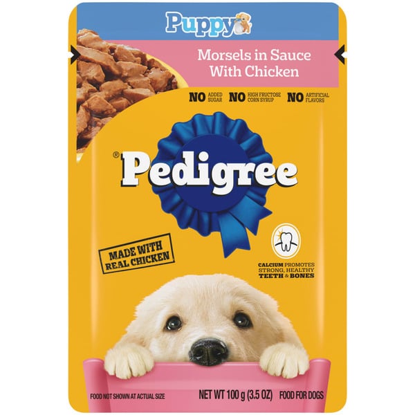 Dog Food & Care Pedigree Puppy Morsels in Sauce with Chicken Food for Dogs hero