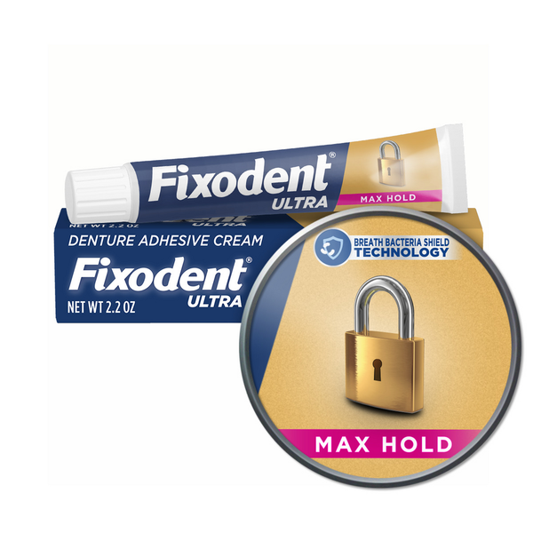 Oral Hygiene Fixodent Ultra Max Hold Denture Adhesive hero