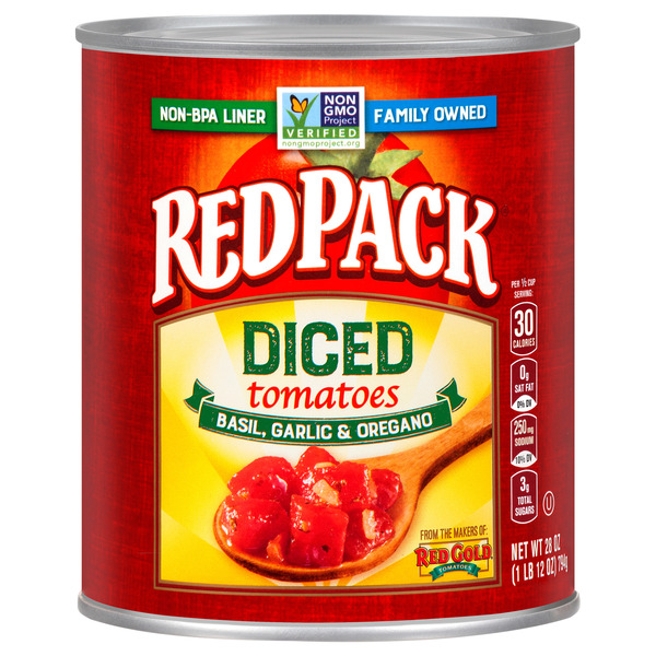 Canned & Jarred Vegetables Redpack Diced Tomatoes with Basil, Garlic & Oregano hero