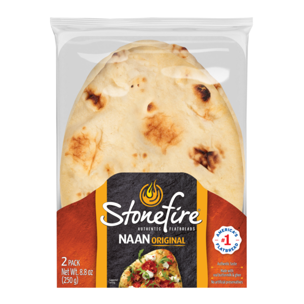 Breads Stonefire Original Naan 2pk hero