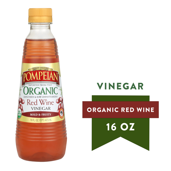 Salad Dressing & Toppings Pompeian Organic Red Wine Vinegar hero