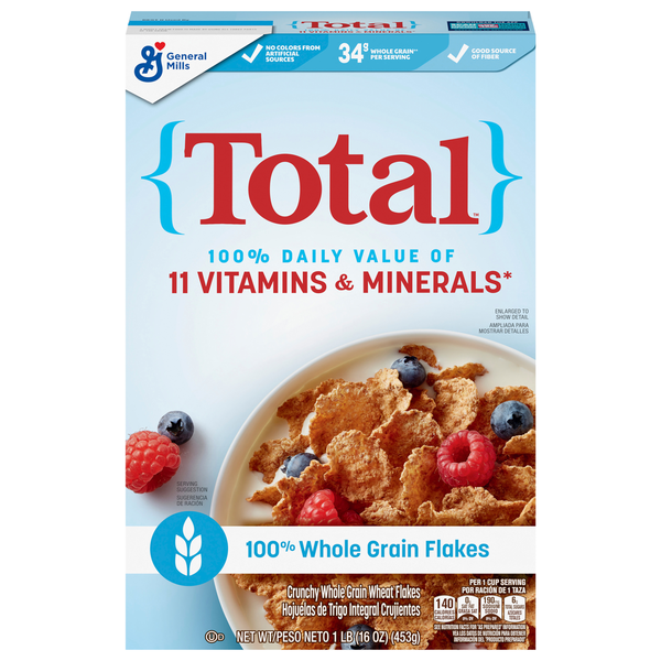 Cereal Total Wheat Flakes, Whole Grain, Crunchy hero