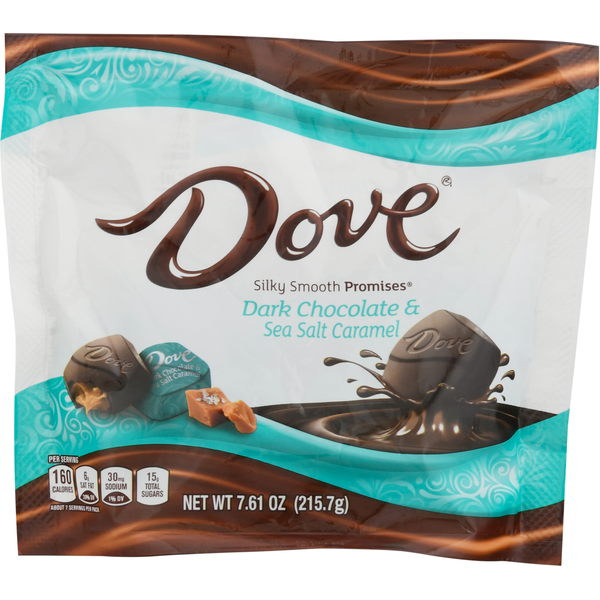 Candy & Chocolate Dove PROMISES Sea Salt and Caramel Dark Chocolate Candy Individually Wrapped hero