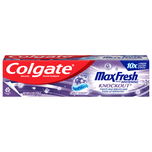 Oral Hygiene Colgate Toothpaste, Fluoride, Mint Fusion hero